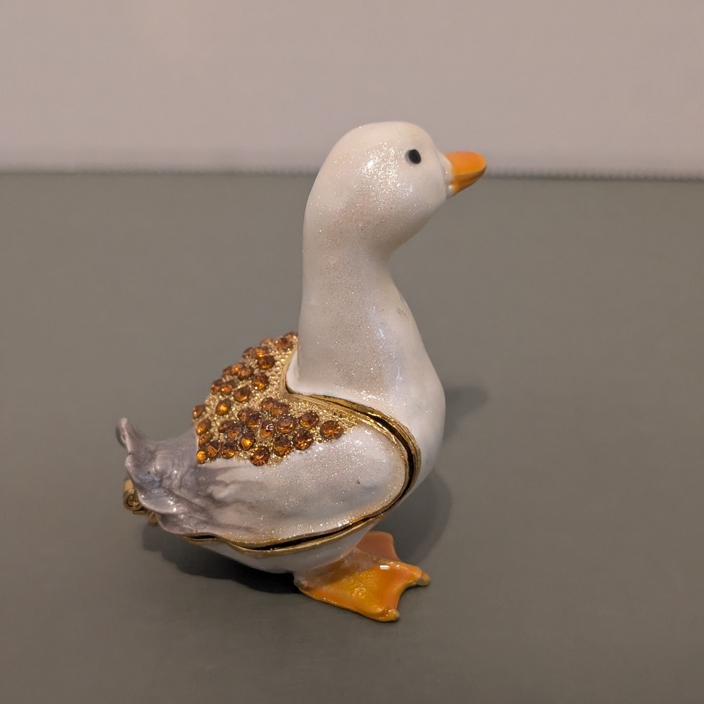 Goose Jeweled Trinket Box - Picture 2 of 3